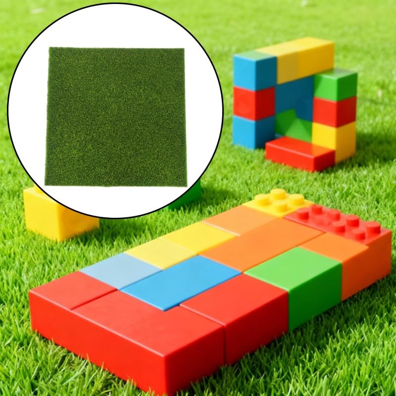 3Pcs Fake Grass Mat,Artificial Grass for DIY Crafts, Miniature Garden and Dioram