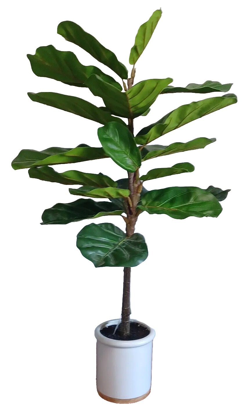 42″ Fiddle Leaf Fig Tree Beauty Artificial Greenery Plant Home Office Decoration