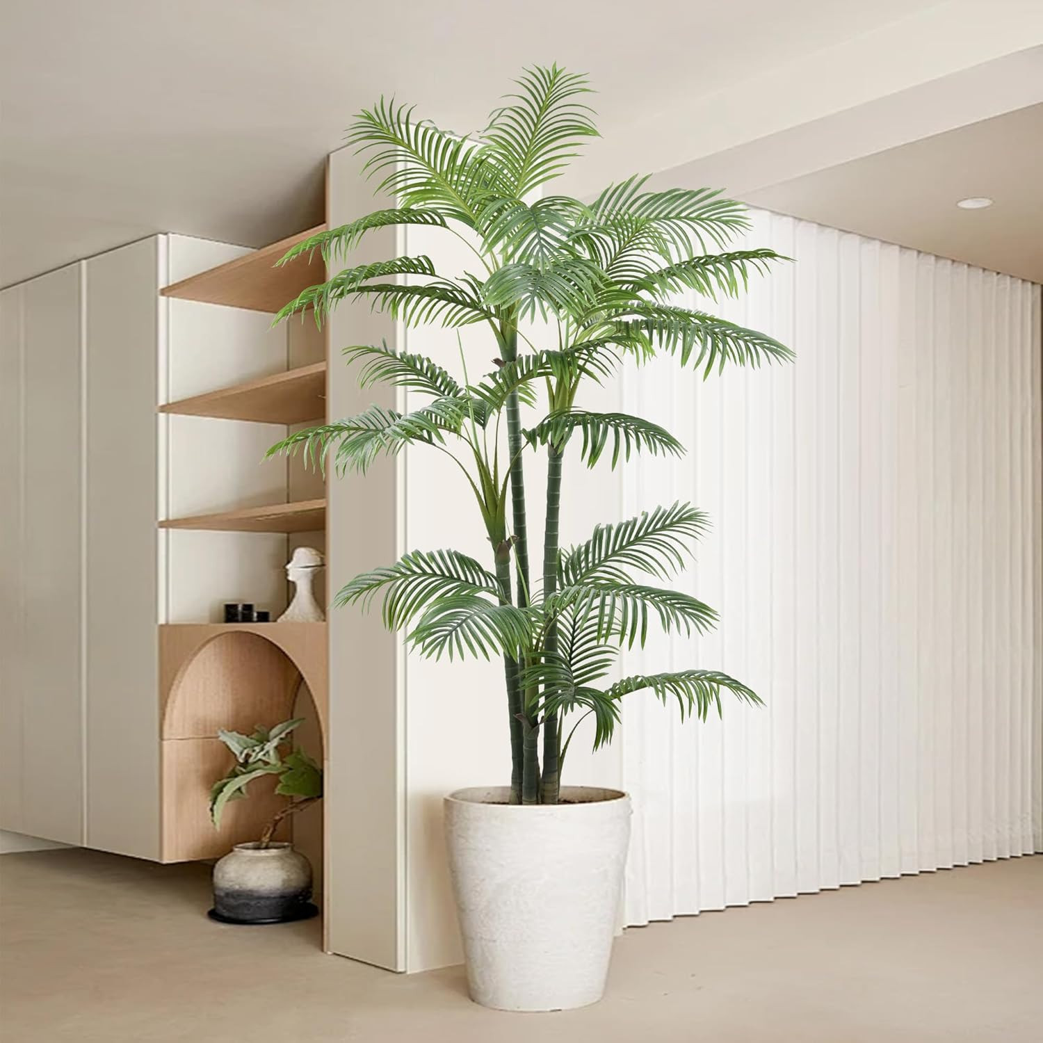 7Ft Artificial Palm Tree with Realistic Leaves for Home and Office Decor