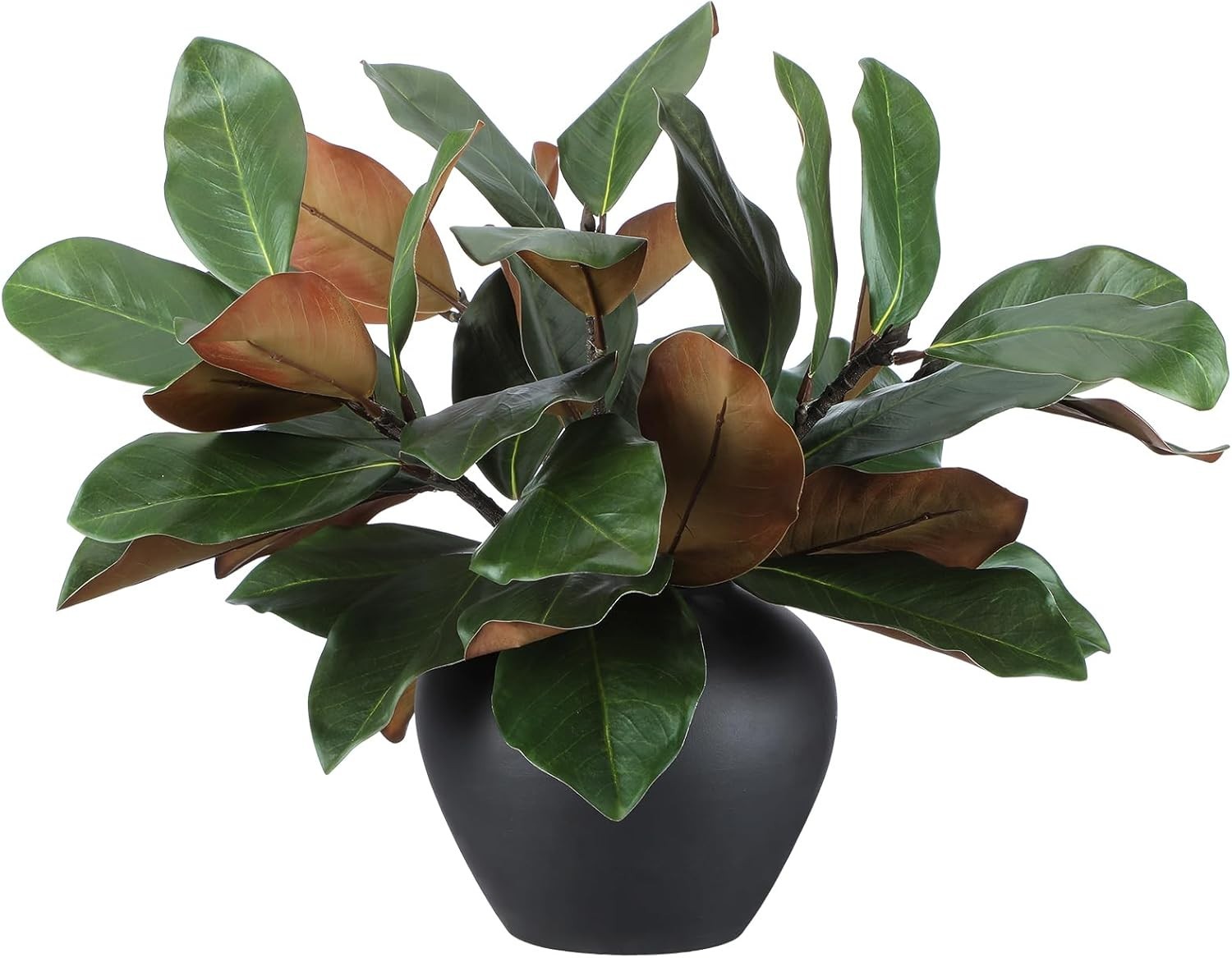 4 Pcs Magnolia Artificial Leaves Branches 3D Magnolia Pick Faux Stems Twigs Real