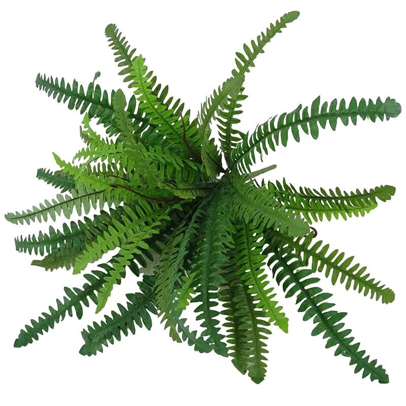 Artificial Boston Fern Plants Bushes Faux Plastic Shrubs Greenery Fake Ferns