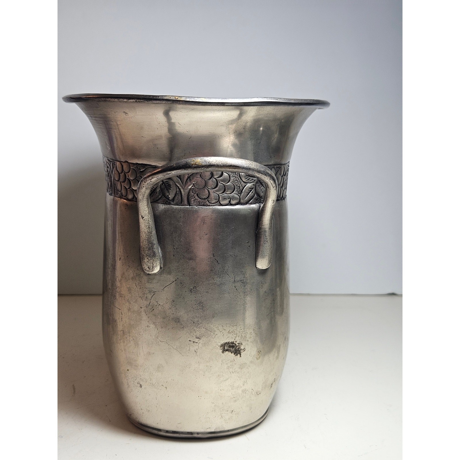 Vintage Pottery Barn Silver Tone Container