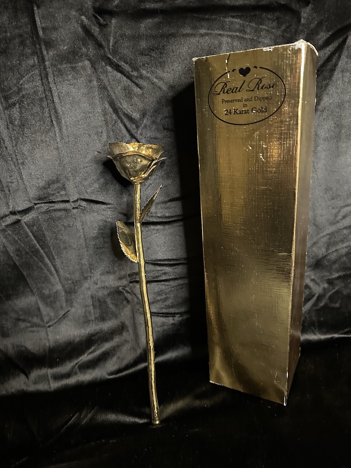 Steven Singer Jewelers 24 Karat Gold Dipped Classic Rose 12” Long