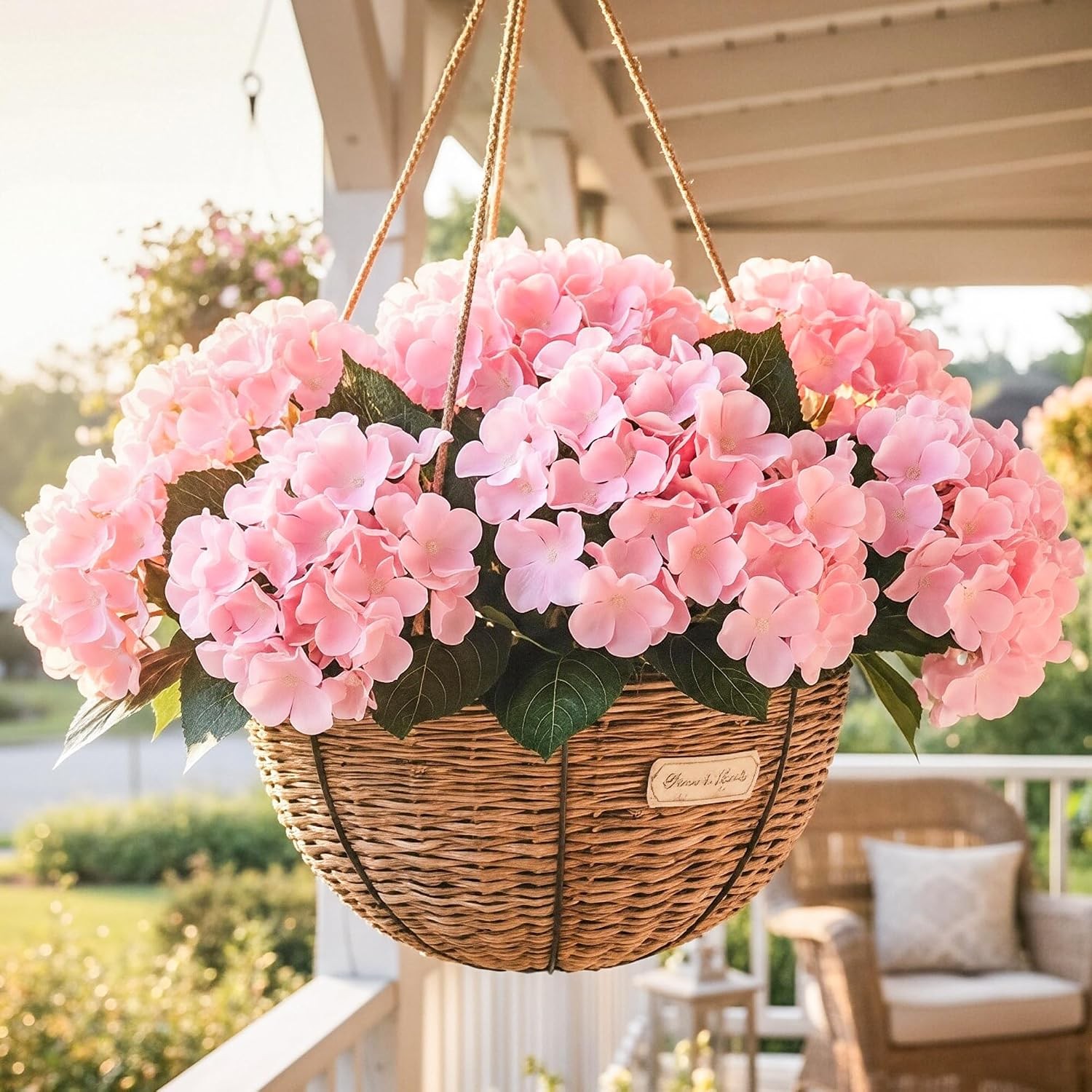 6 Bundles Hydrangea Artificial Flowers Outdoors & Indoor Bulk 30 Heads UV
