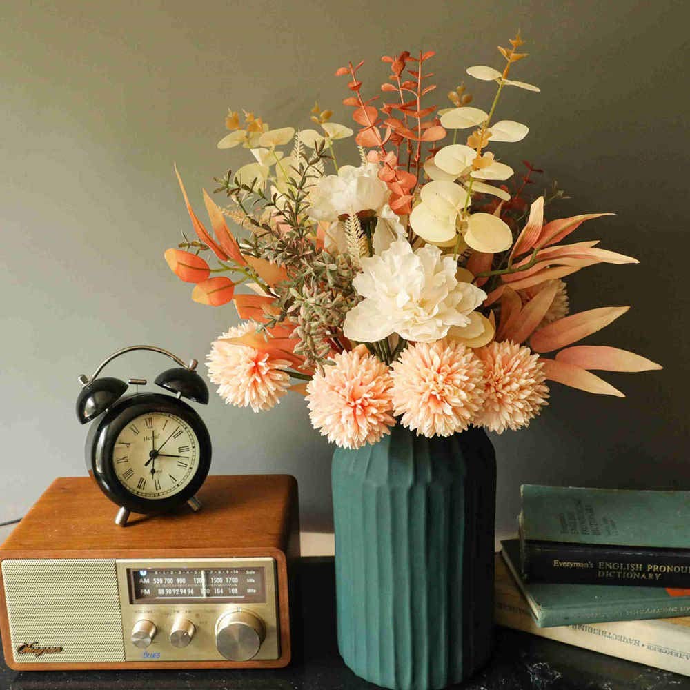 Artificial Fake Flowers Plants Silk Flower Arrangements Wedding Bouquets Deco…