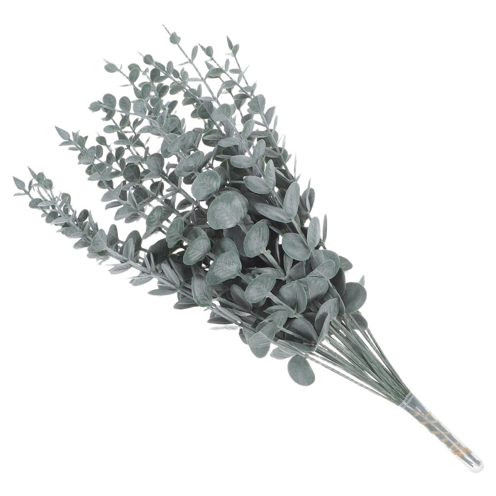 25Pcs Reusable Plastic Eucalyptus Stems Greenery Wedding Farmhouse Decor