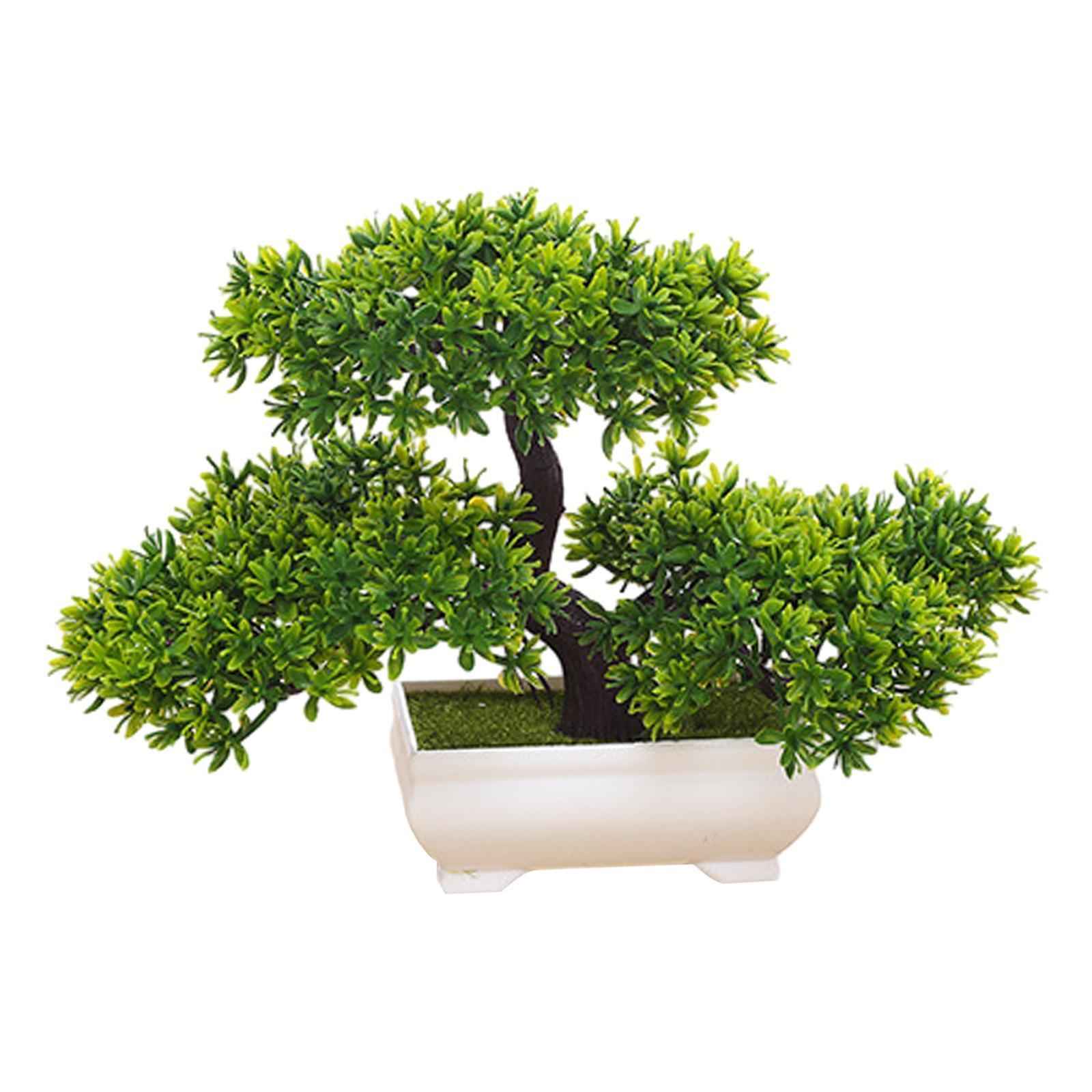 Pot Japanese Pine Faux Realistic Bonsai with Artificial Tree Potted Plants Tree