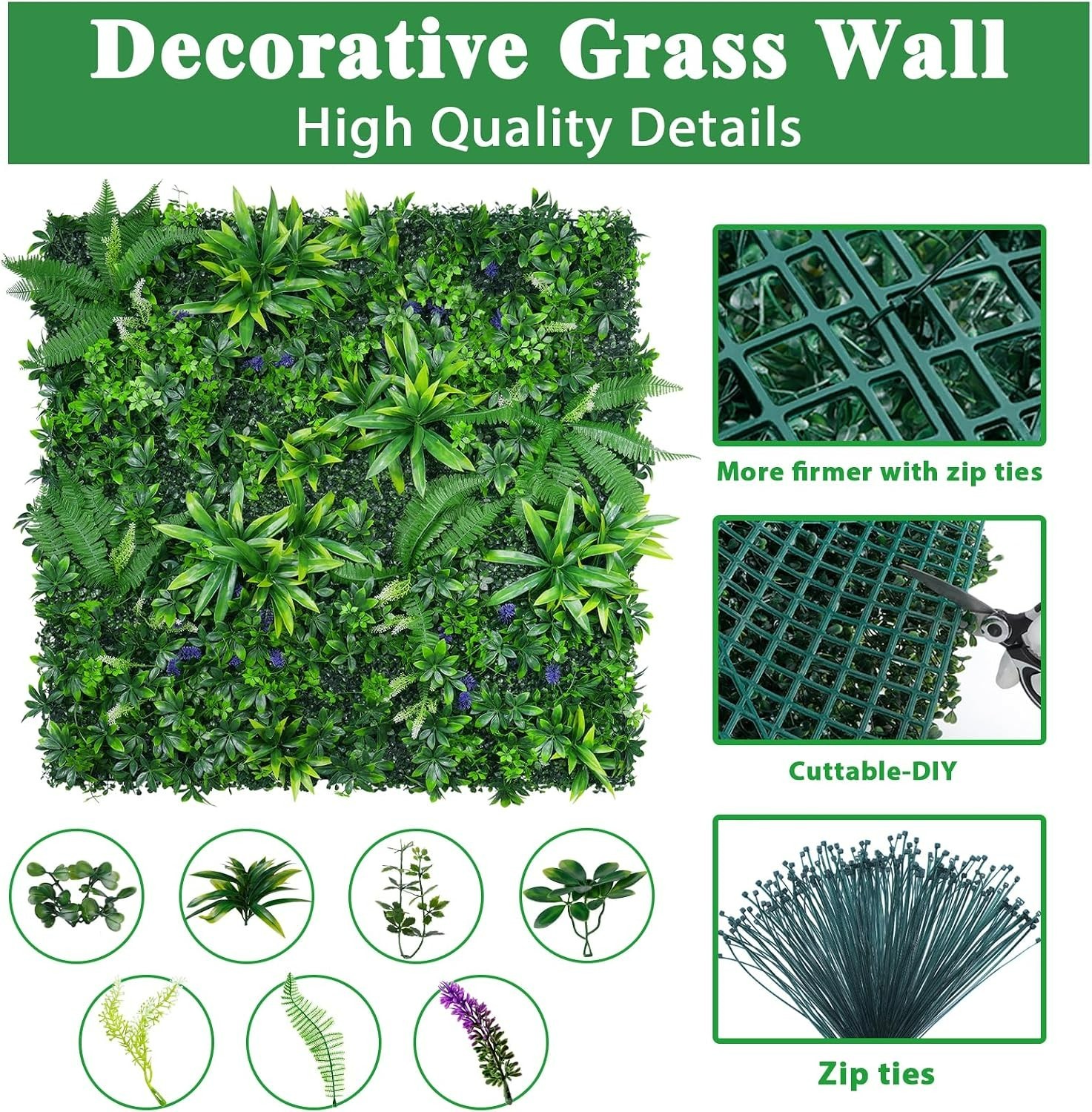 Versatile 12pc Faux Grass Backdrop Panels – Perfect for Indoor & Outdoor Events