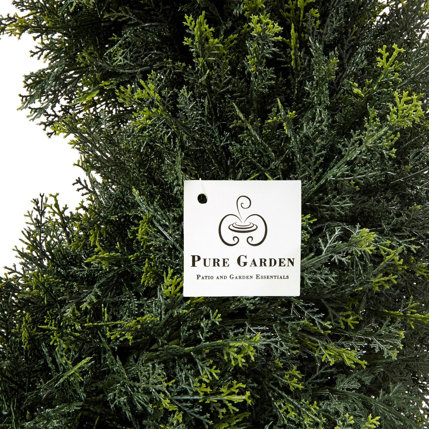 Pure Garden Spiral Cypress Artificial Tree, Green – 48-Inch