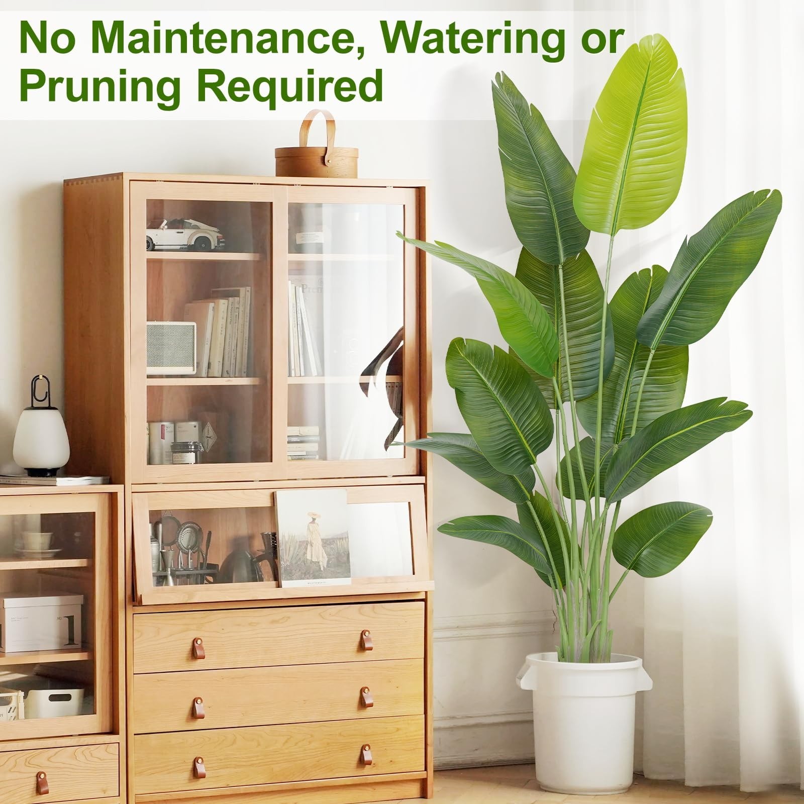Lifelike 6ft Artificial Bird of Paradise Plant – Faux Banana Leaf Tree for Home