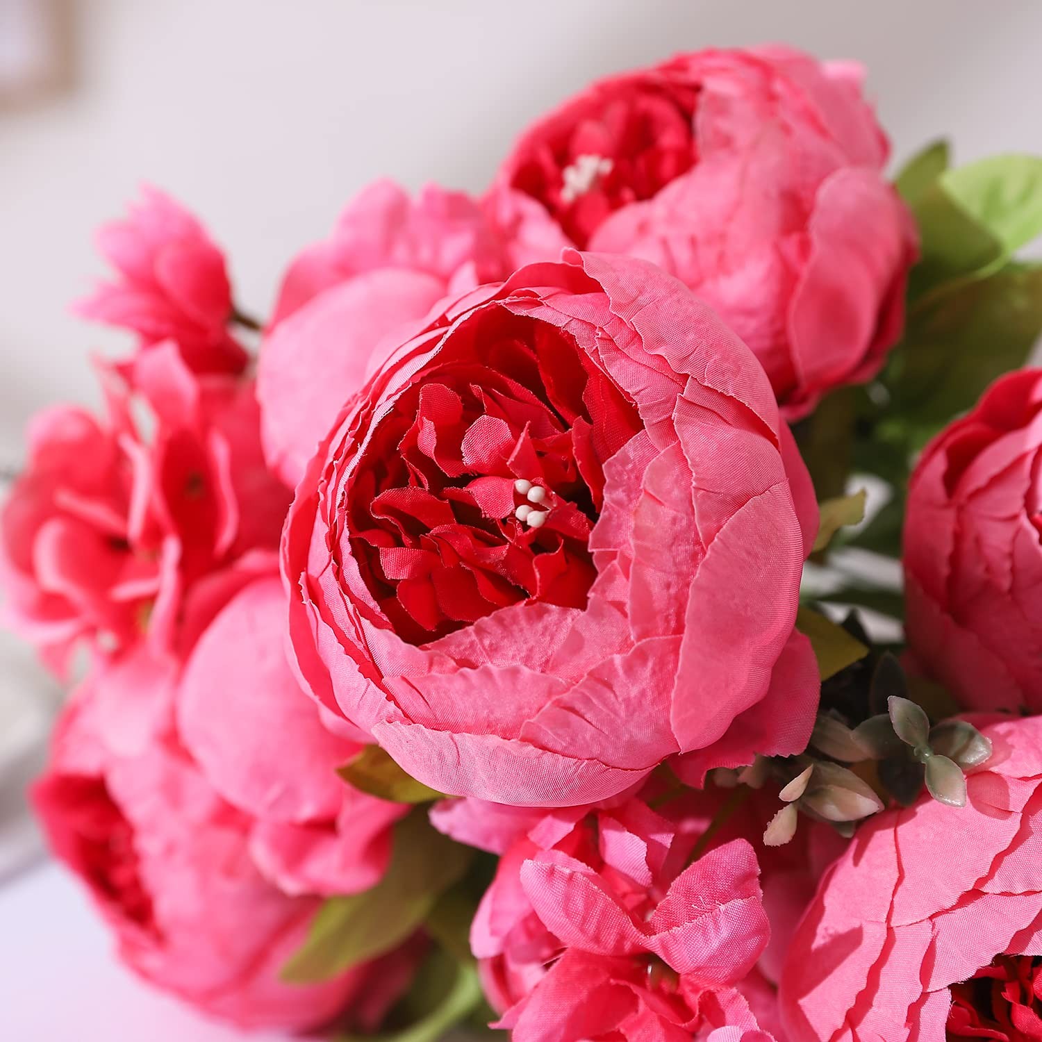 1 PCS Spring Pink Artificial Silk Peony Bouquet Wedding Home Decoration