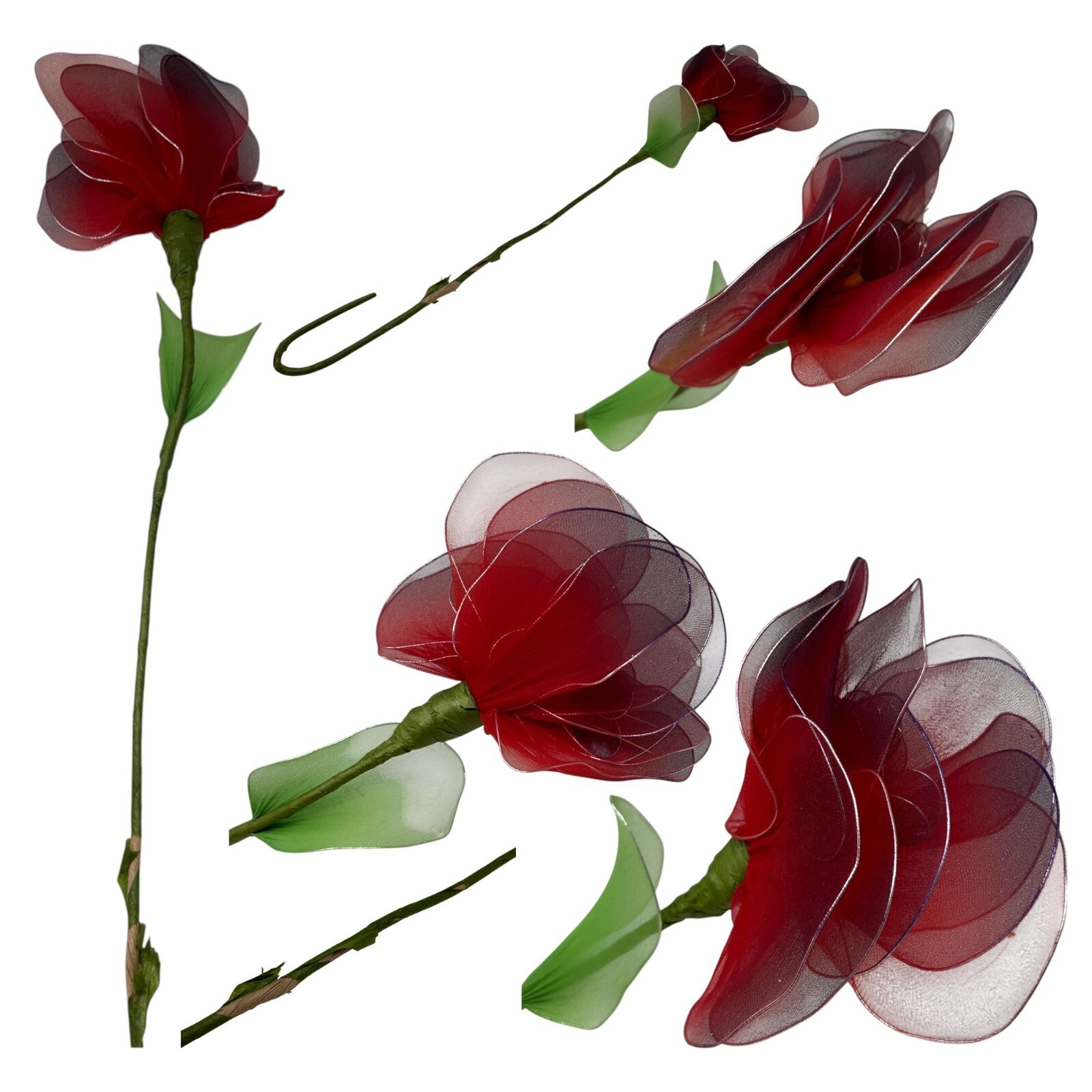 Handcrafted Artificial Multicolor Nylon Flowers Bouquet Home Event Decor