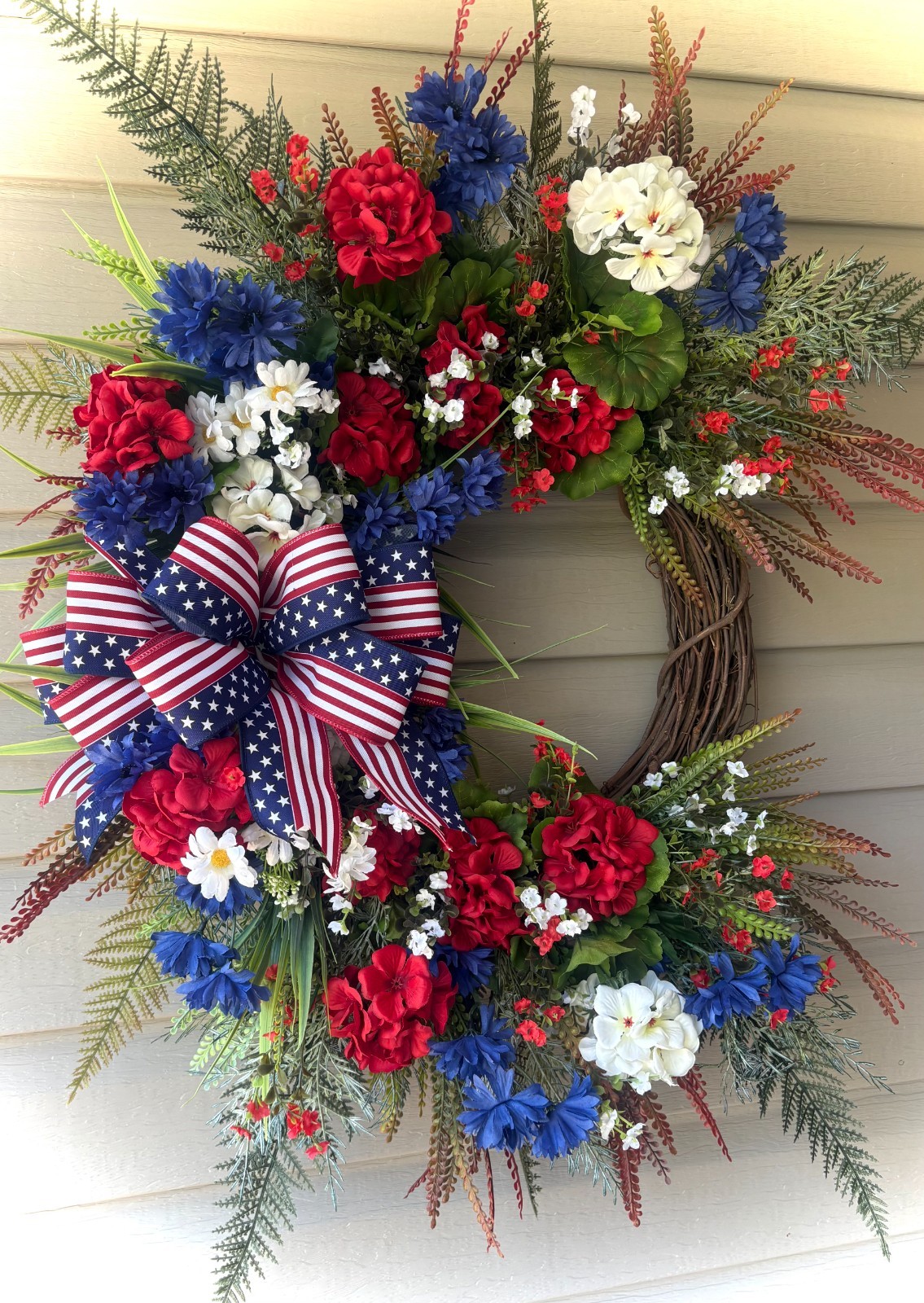 30″ Americana Wreath Flag Ribbon – Perfect for July 4th -Year Round Decor