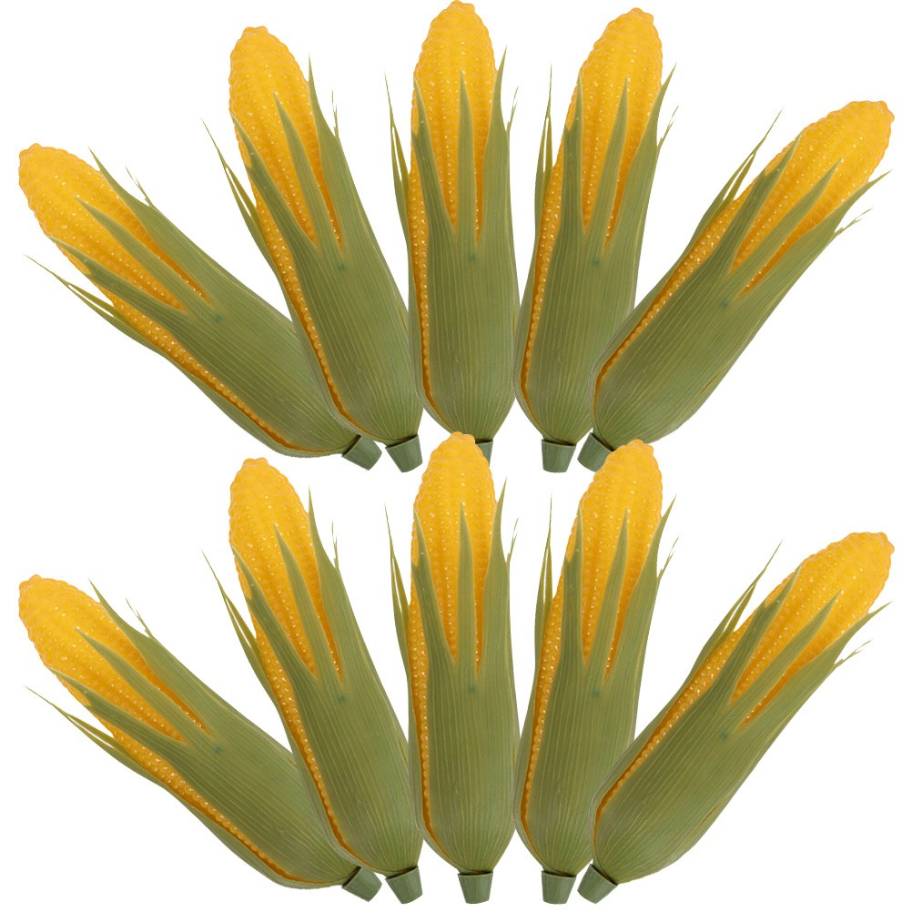 10Pcs Lifelike Reusable Artificial Corn Plastic Models for Shop Display Decor
