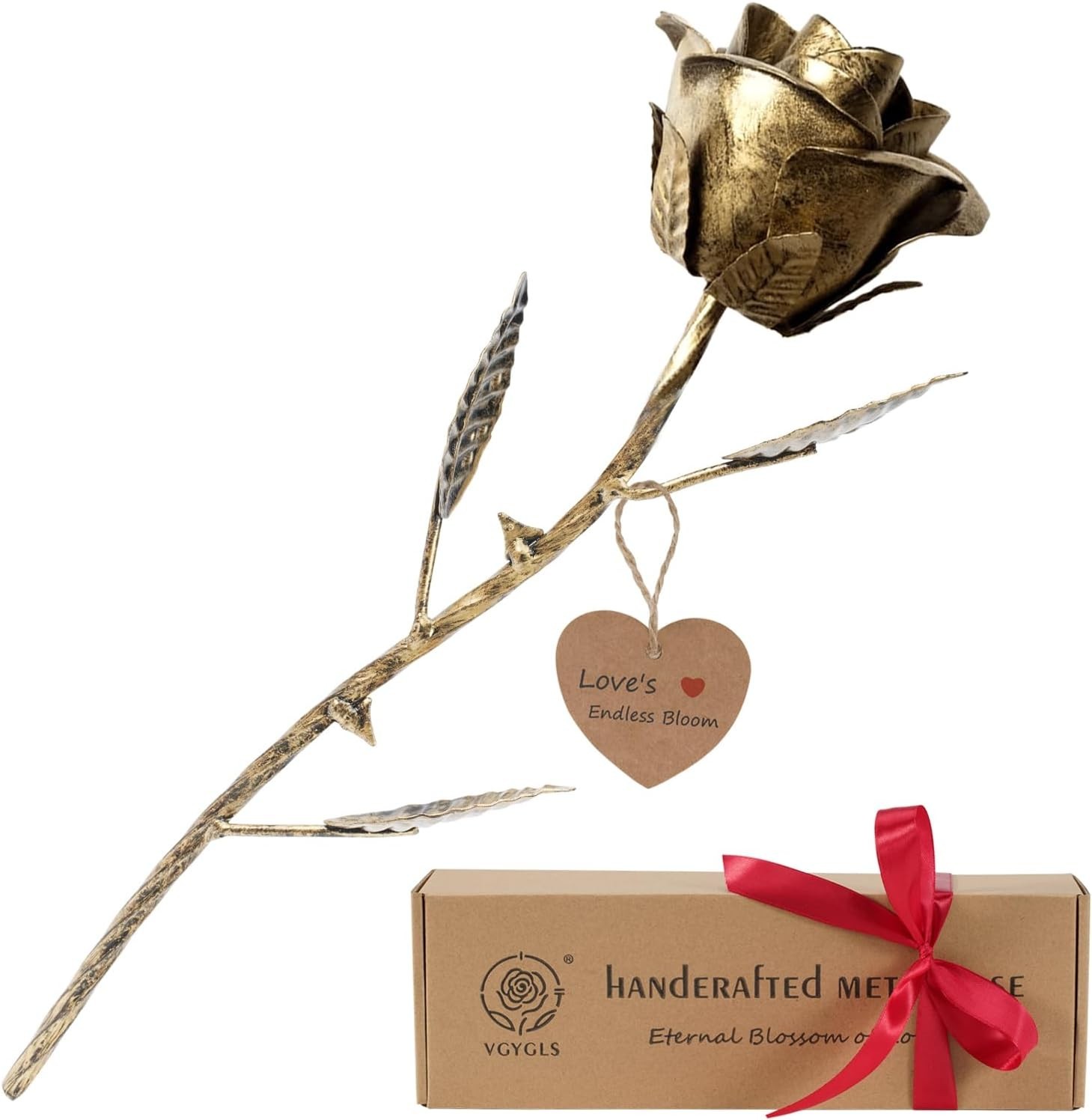 Bronze Rose 8th & 19th Anniversary Wedding Gift for Her/Wife/Him – Handmade M…