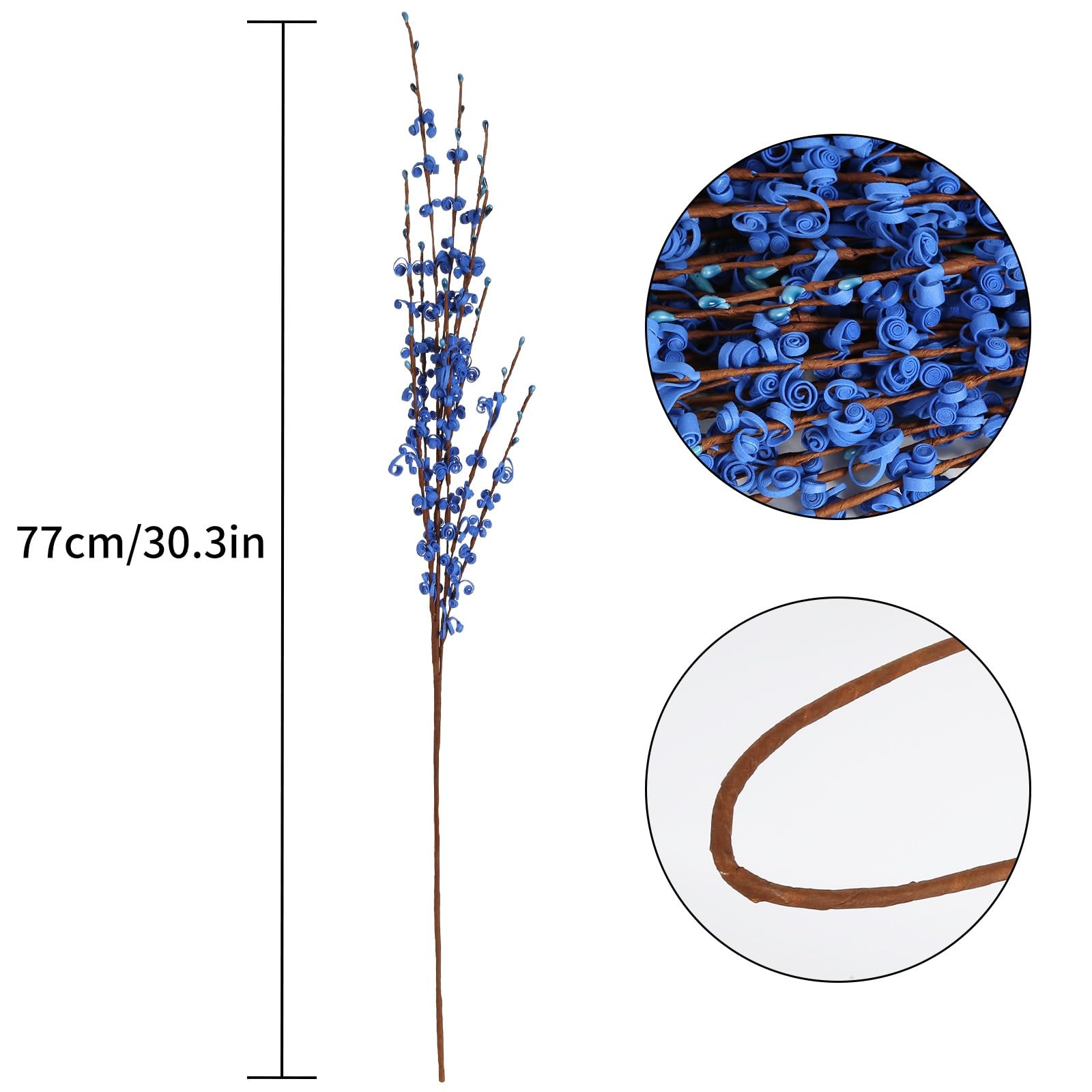 15PCS Blue Flowers 29.5″ Jasmine Flowers Long Stem Artificial Flowers for Tal…
