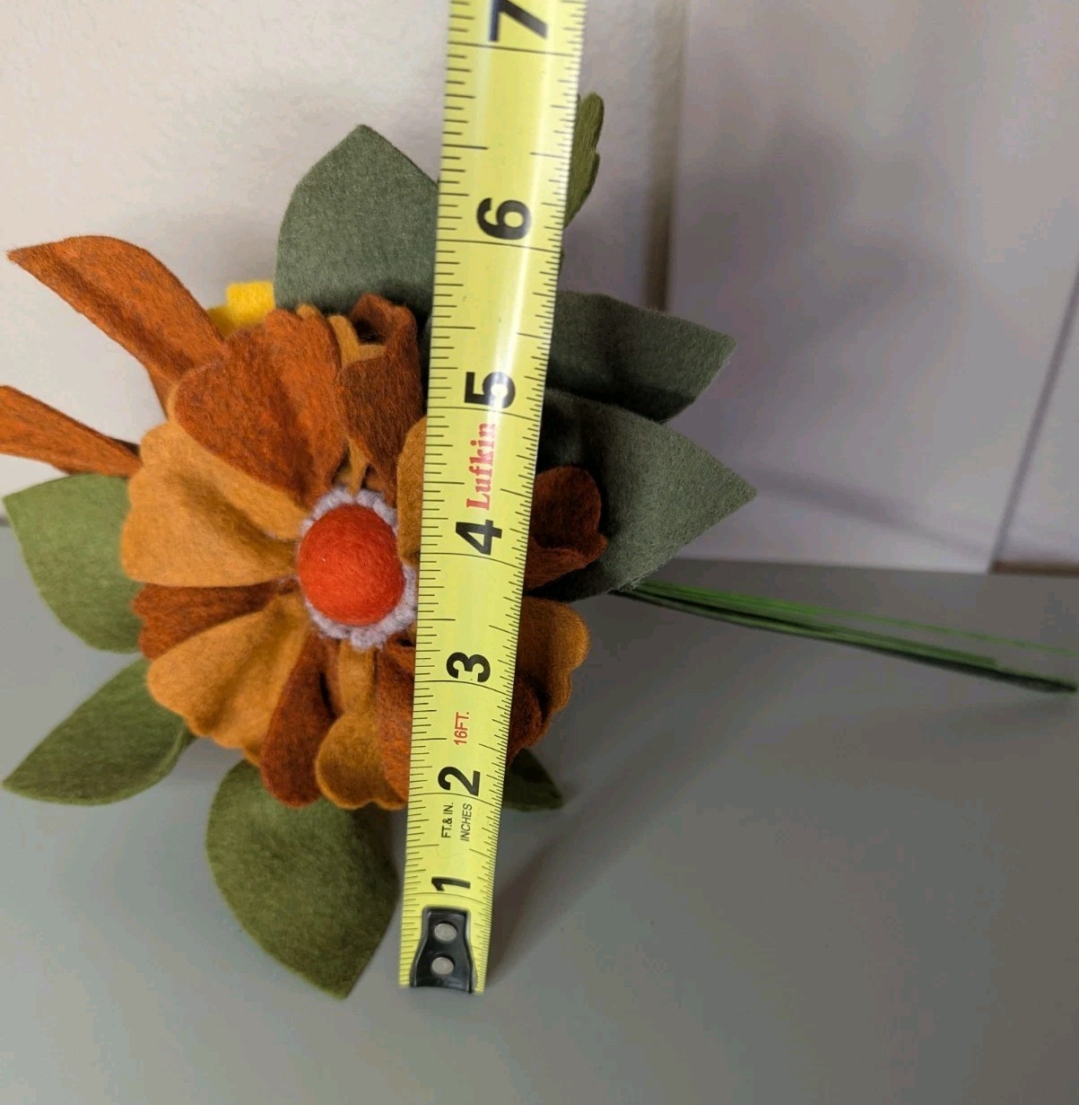 Beautiful Hand Cut Wool Blend Felt Flower Bouquet Gift Wrapped/Great Gift Idea!