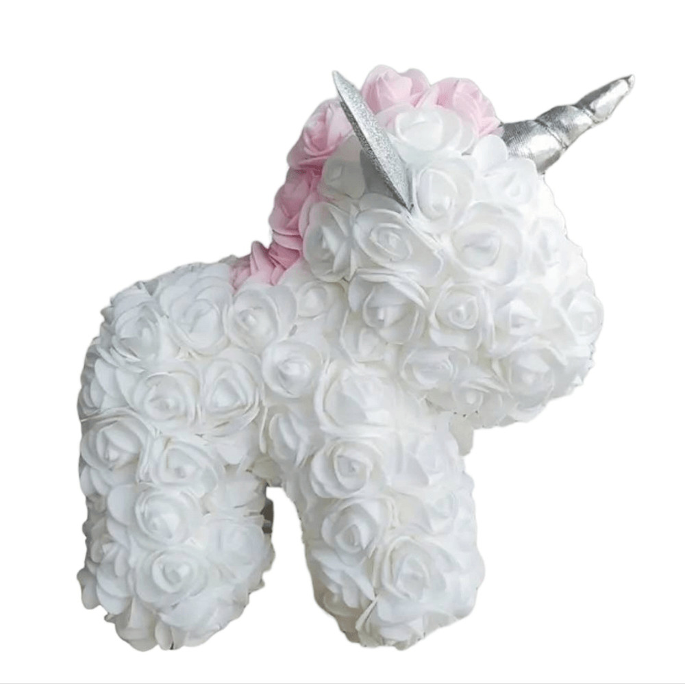 New White Rose Unicorn Floral Foam Valentine Mother’s Day Girlfriend Girls Gift