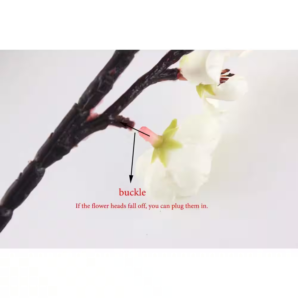 5-Pcs Artificial Plum Blossom Fake Wintersweet Long Stem Plastic Flowers Home Ho