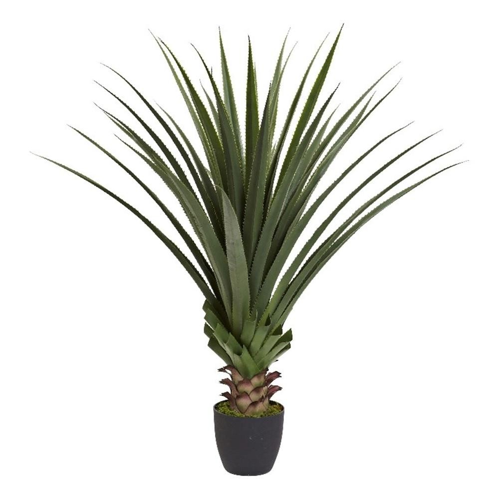 Pemberly Row 48″ Spiked Agave Plant with 361 Leaves in Green/Black