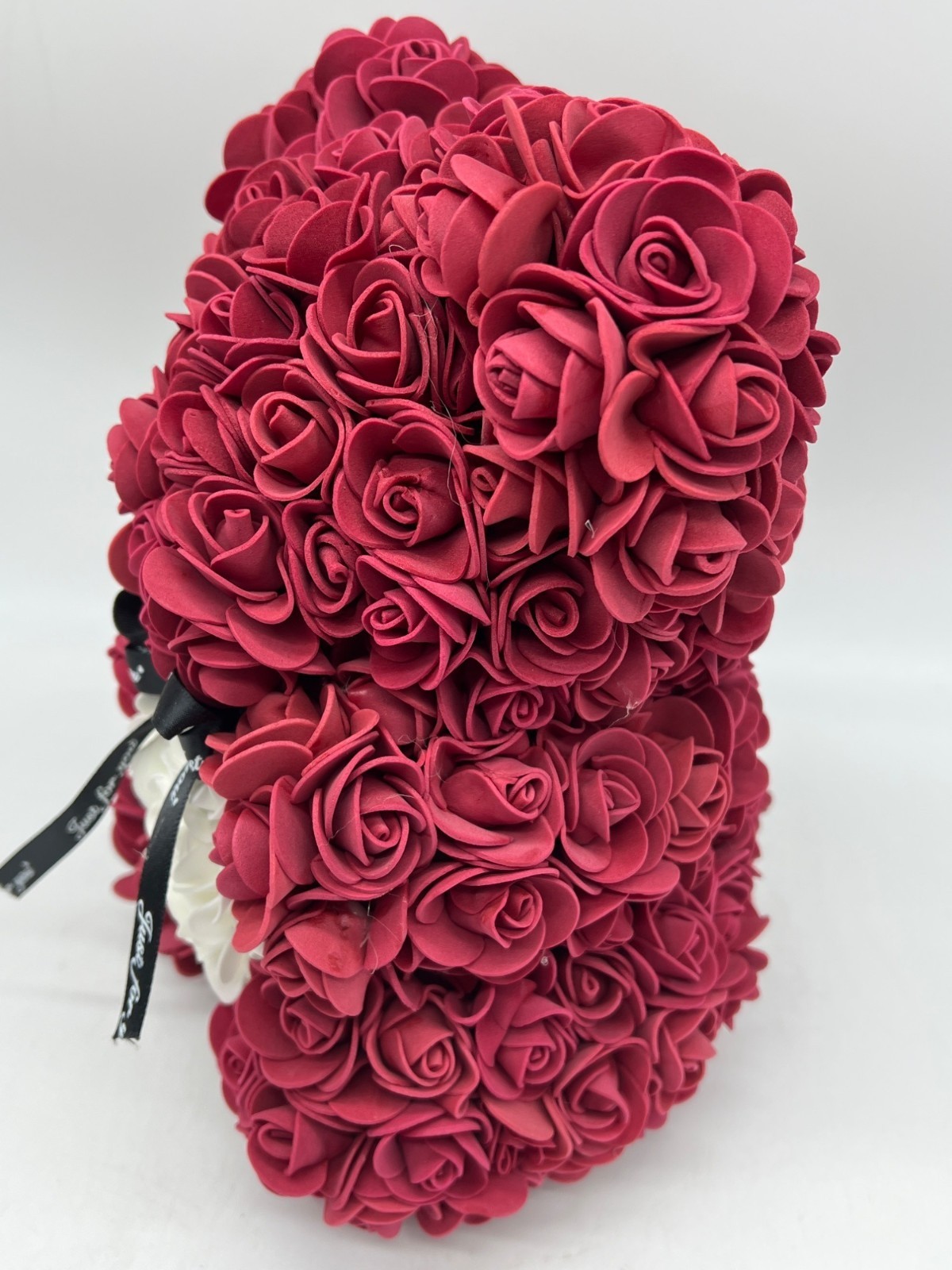 Just For You Faux Rose Flower Teddy Bear Gift