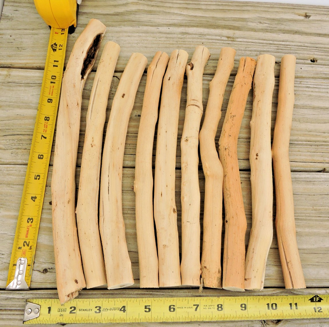 10 Grapevine Wood Stick Section 3/4~1 1/8″D 11~13″L Driftwood Decor Crafts