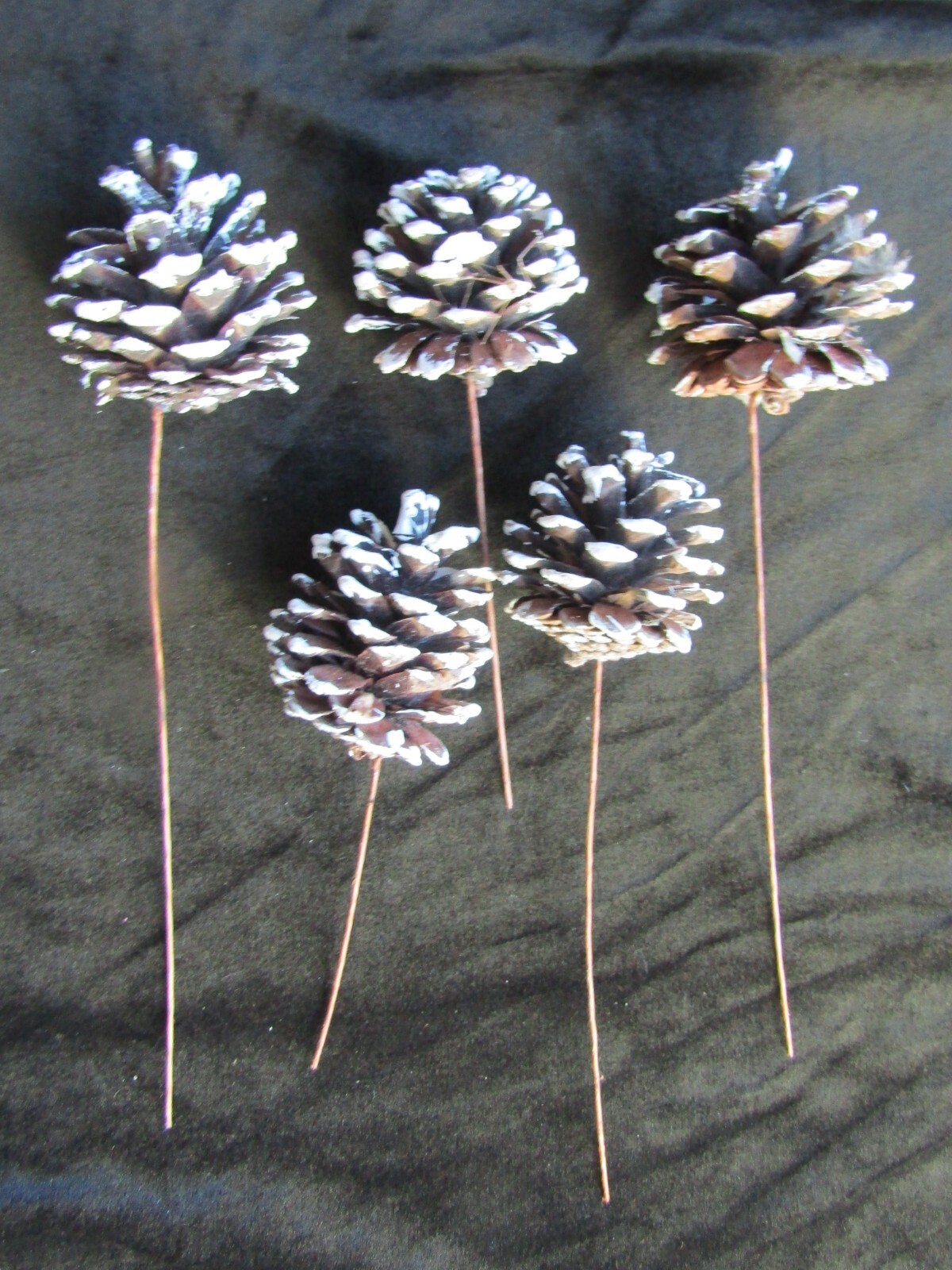 Pinecone Plant Picks Lot of 5 Vintage Christmas