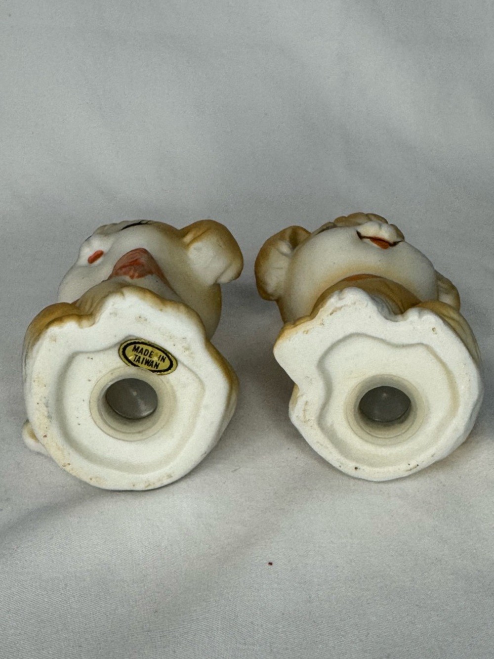 Vintage Big Eye Puppy Dog Salt & Pepper Shakers Set Retro Kitsch Japan Style