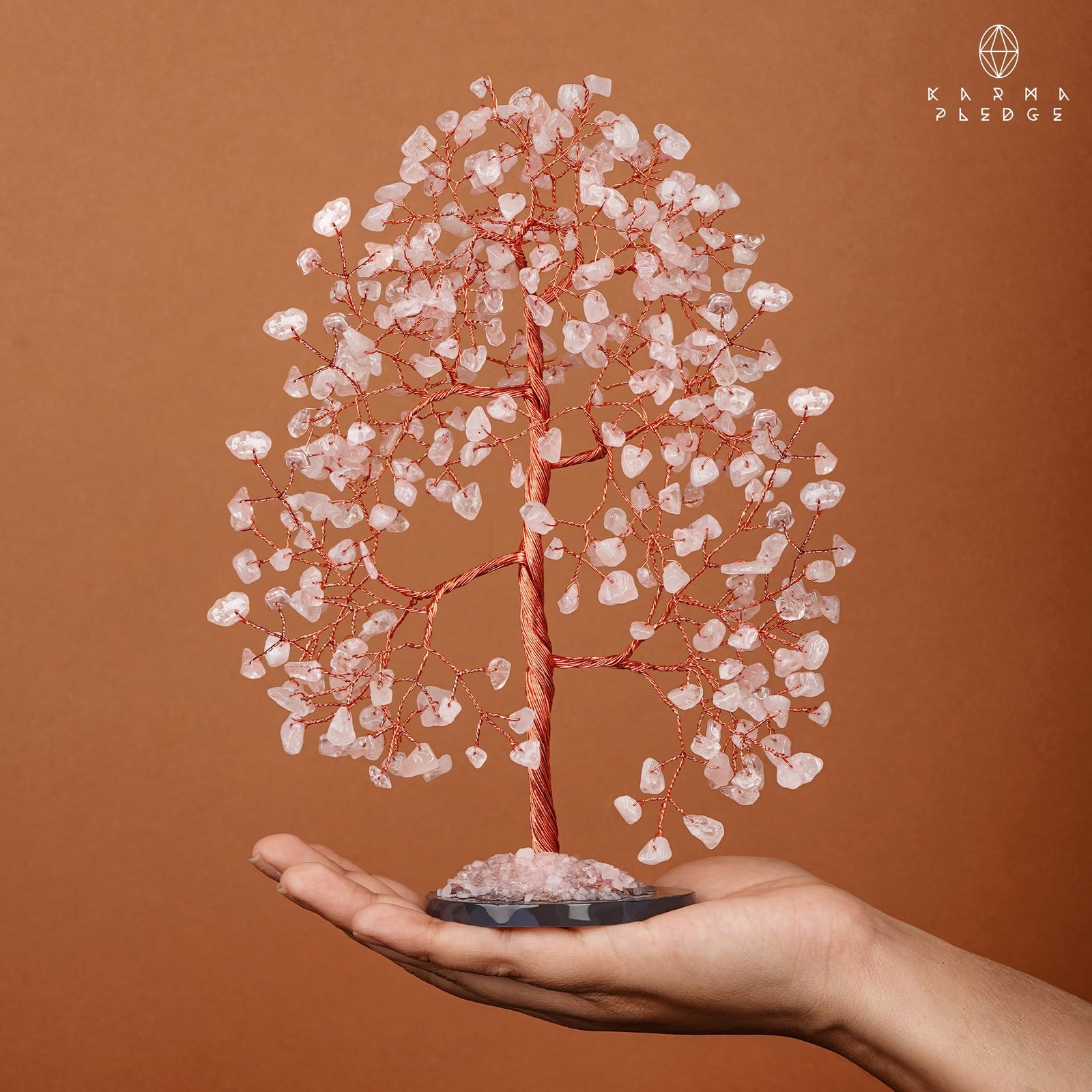 Rose Quartz Crystal Tree of Life Birthday Gifts for Women, Men, Frineds, Hand…