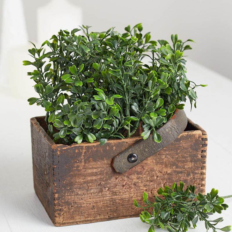 Package of 12 Traditional 8″ Weatherproof Artificial Boxwood Greenery Picks