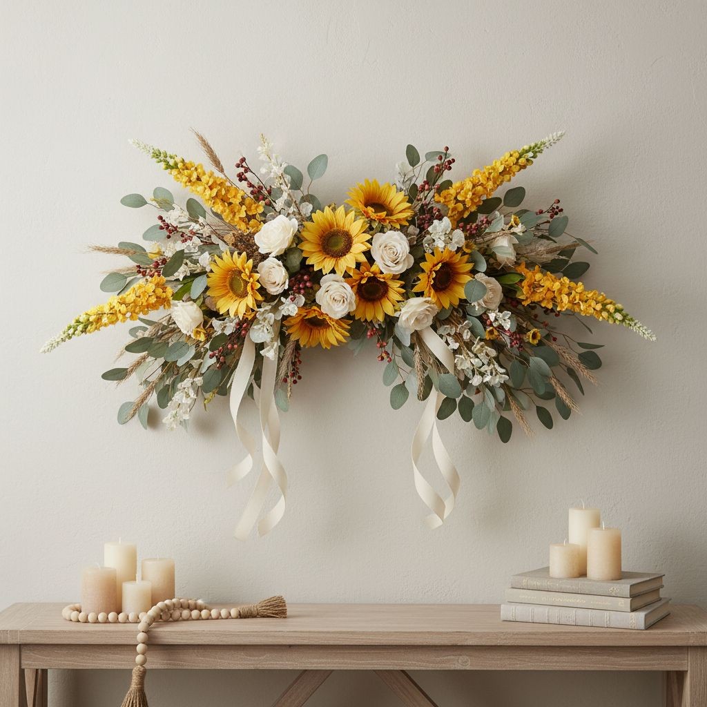 Yellow Snapdragon Stems Set of 2 Artificial Larkspur Spike Flowers 26 Inch Faux