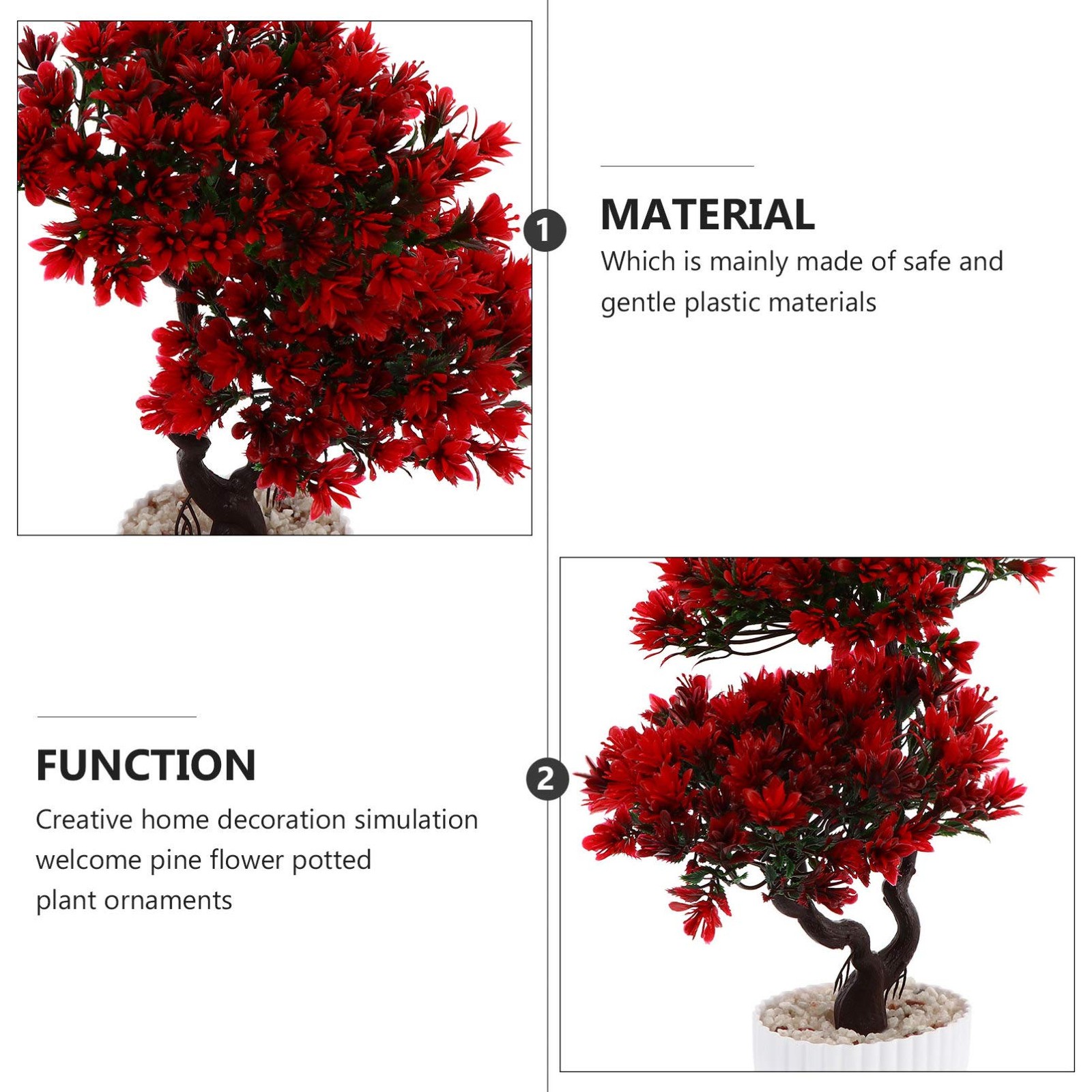 Fake Tree Artificial Bonsai Tree Plastic Fake Bonsai Tree Japanese Faux Potte…