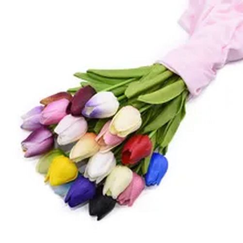 5/10pcs 3.5cm Artificial Tulip Flowers Plant Bouquet For Home And Hotel Display