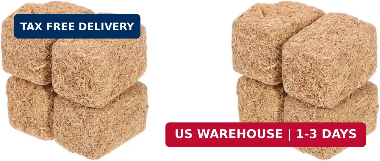 DOITOOL 8 Pcs Mini Hay Bales for Decoration, Fake Haystacks 1.1 x 0.7 Inches Min