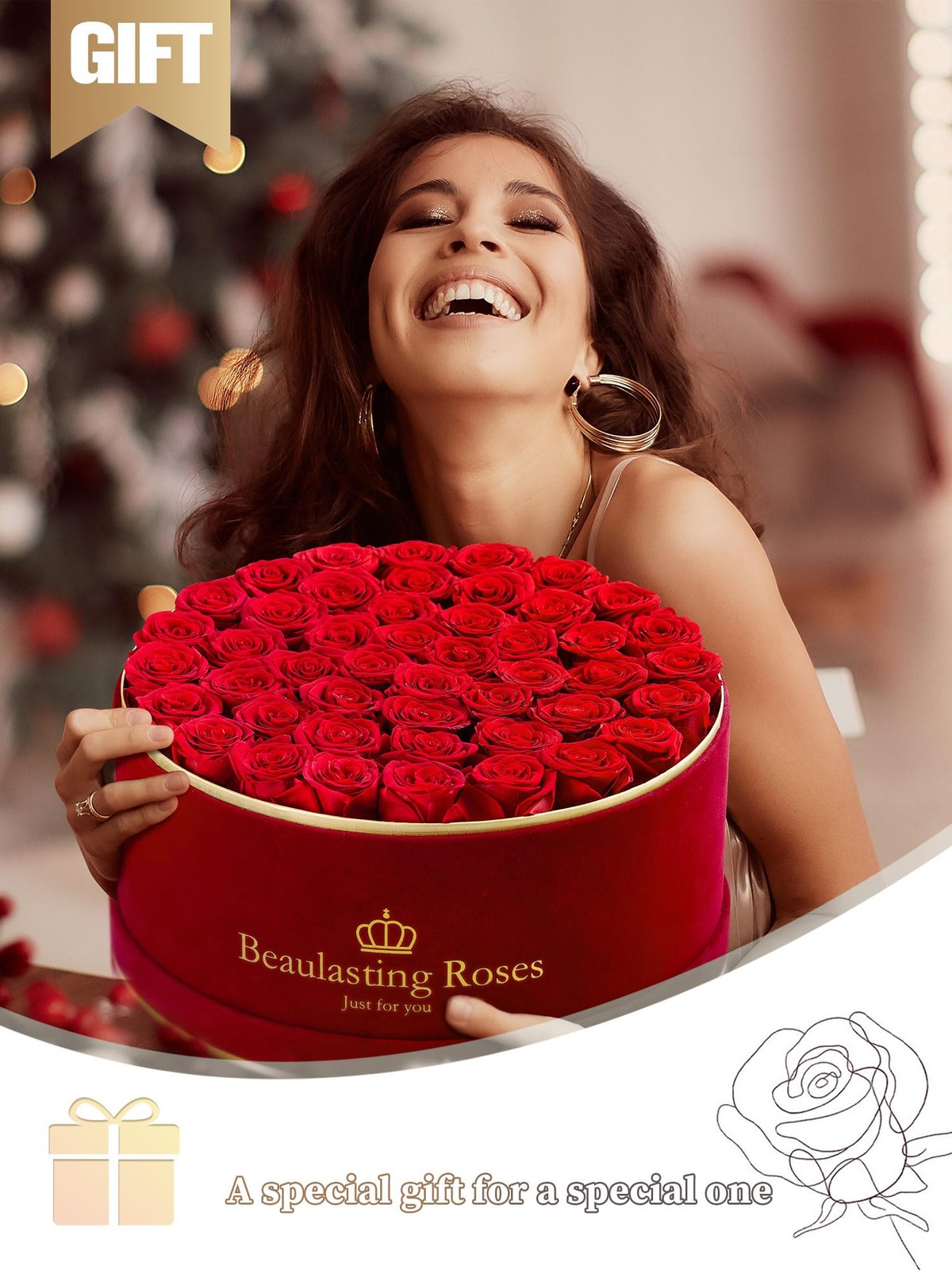 Forever Flowers Roses in a Box Flowers for Delivery Prime Preserved Roses