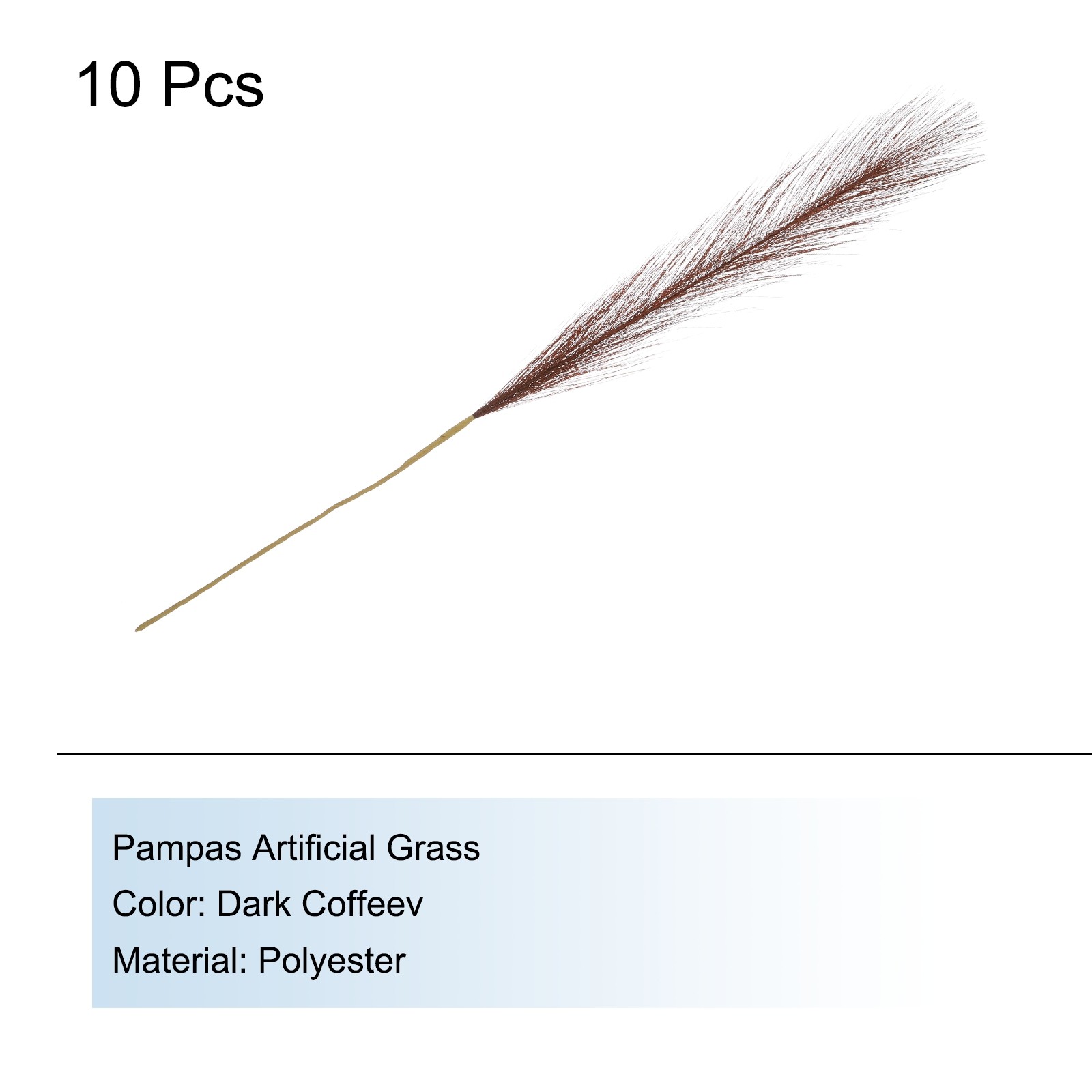 10 Pcs Dark Coffee Pampas Artificial Grass 21″ Fake Pampas