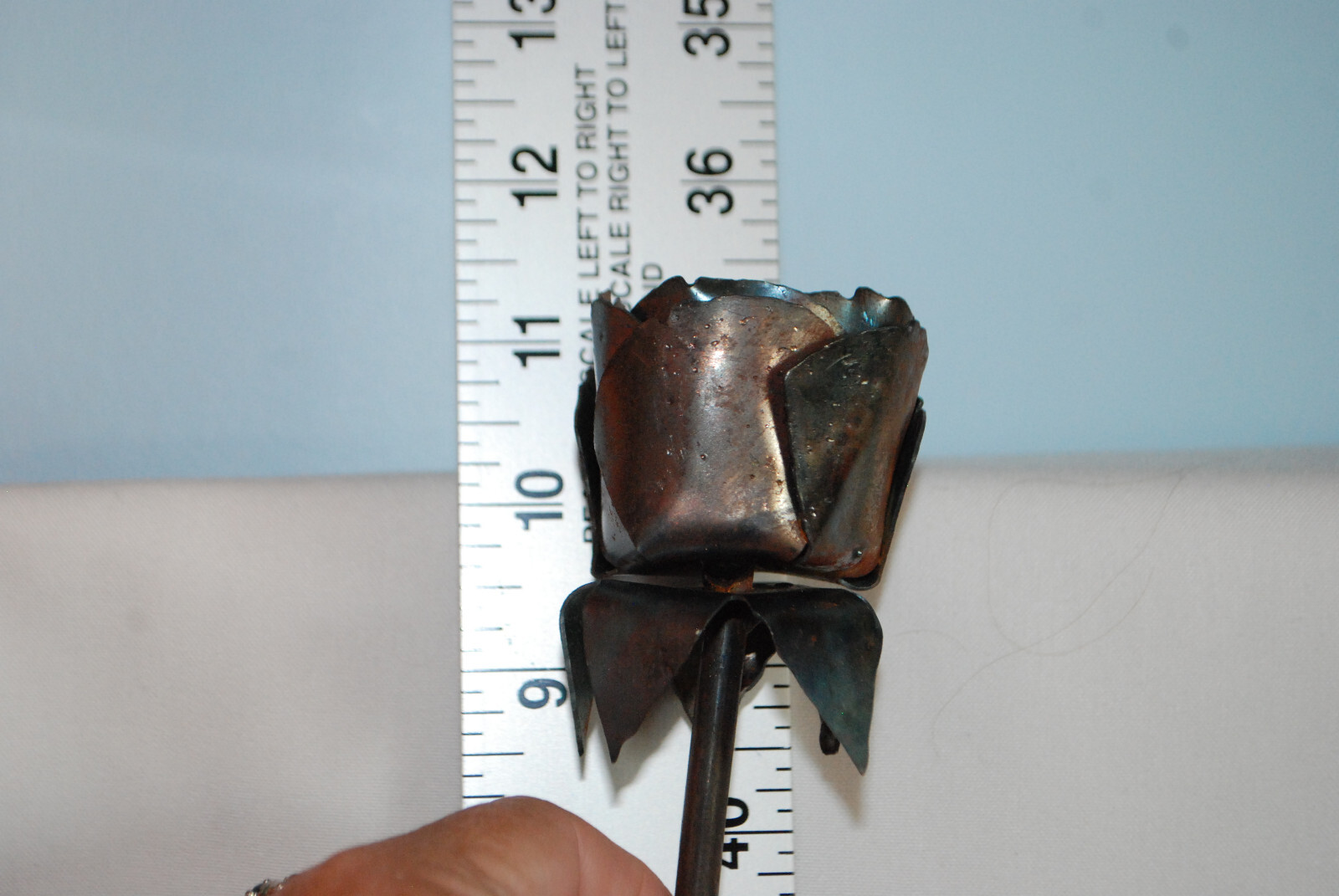 Metal Rose Decorative Collectible Floral Indoor Decor Display Flower Metal Rose