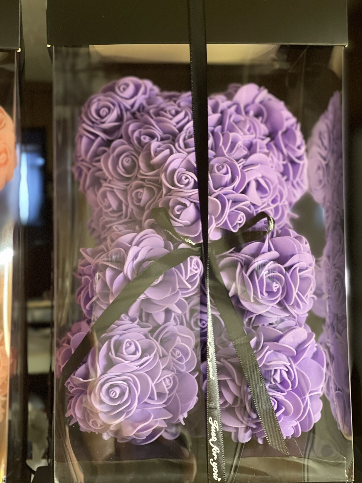  Rose BEAR W/ Display Case Gift for Birthday Anniversaries Gift 9″ 10 colors 