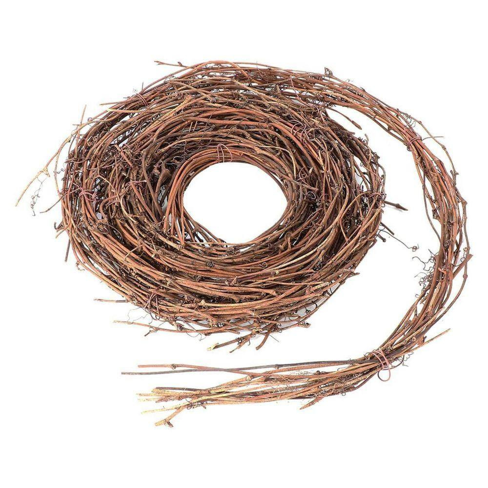 0.39 In. Natural Grapevine Artificial Vine Garland 15.7 Ft. Brown Decorative for