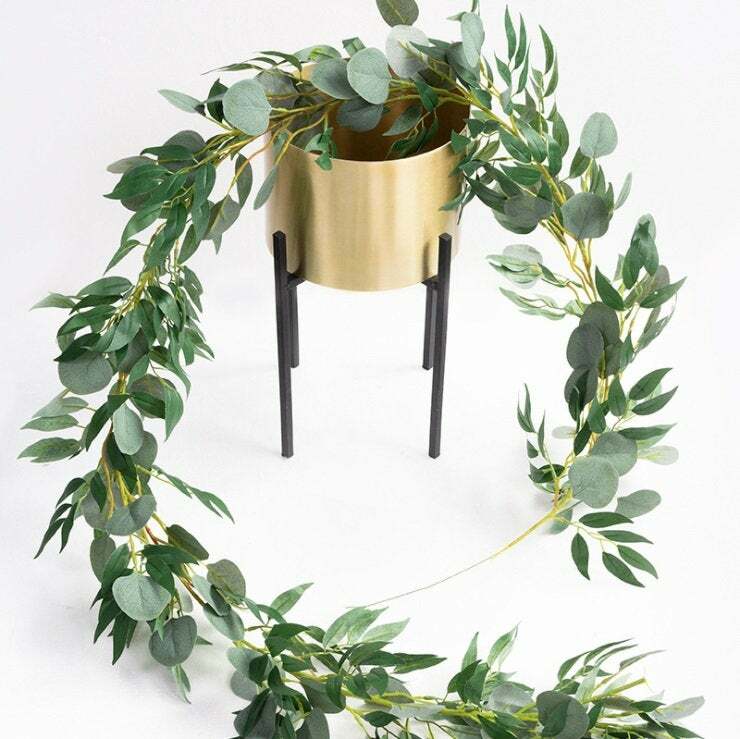 Artificial Eucalyptus Leaves Plant VIne Party Wedding Hanging Decor Garland