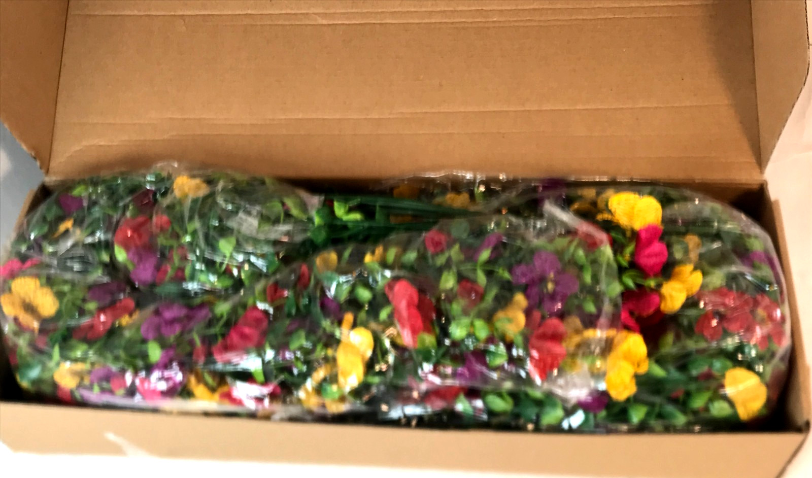 Faylifeway Faux Silk Hanging Flowers 24″ Summer Color Yard Patio Decor 4 Pack