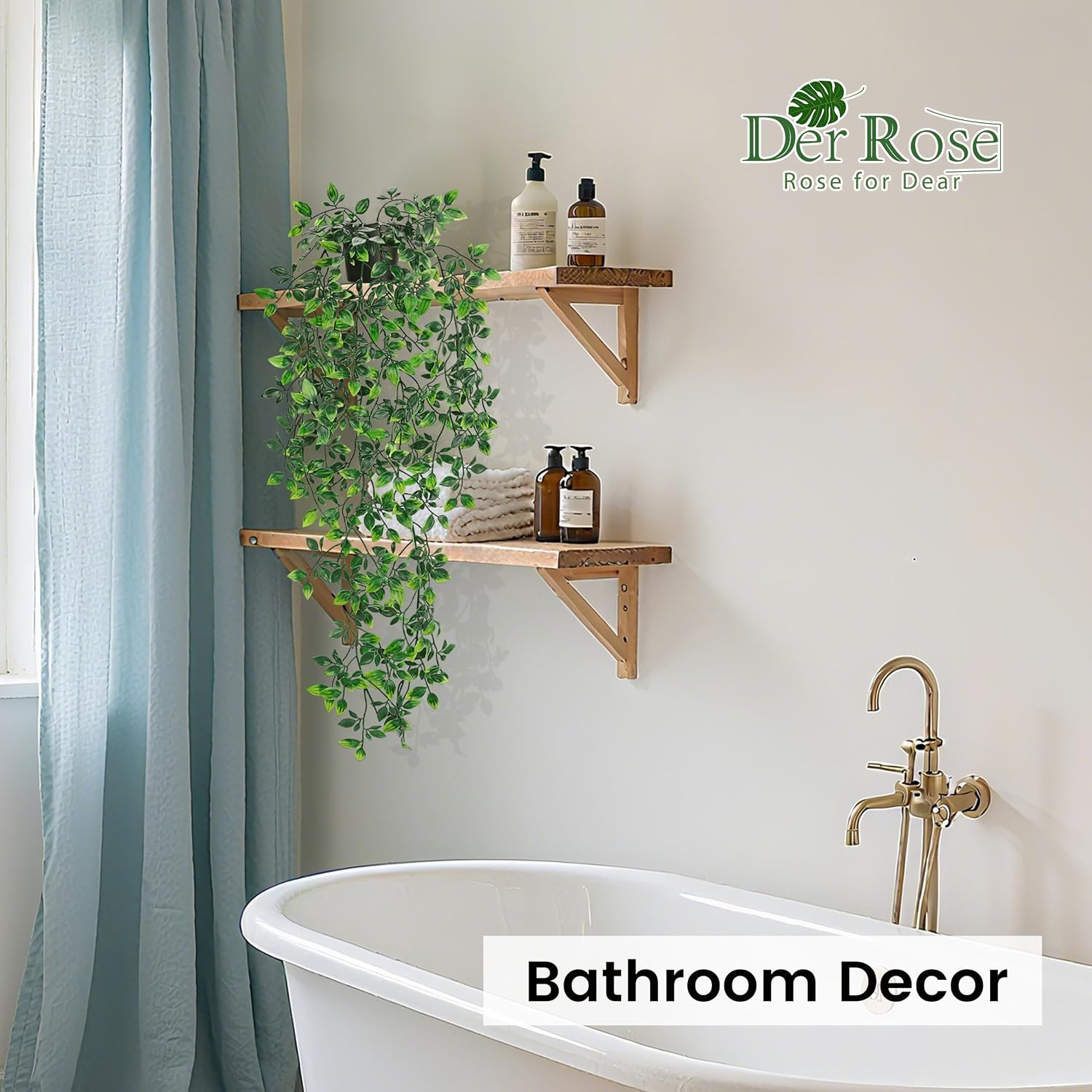 34″ Fake Hanging Plant Artificial for Bathroom Shelf Wall Decor | Artificial han