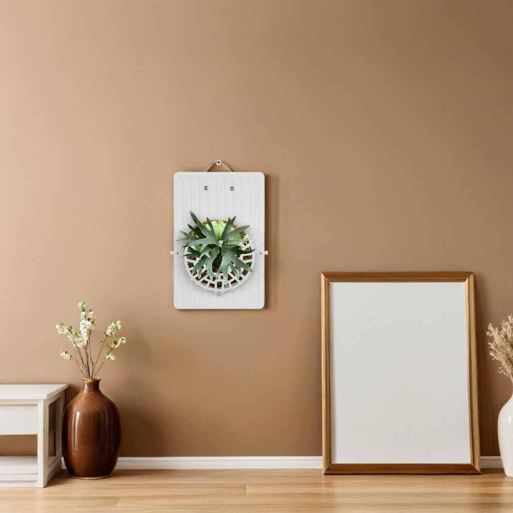 3 Set of 1 White Plastic Plant Mounting Board Fern Mount Vertical Wall Planters