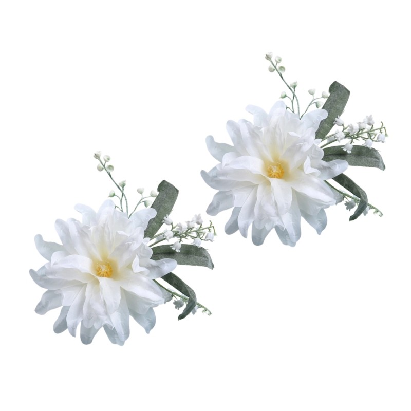 Elegant Silk Flower Arrangement Photography Window Curtain Decoration