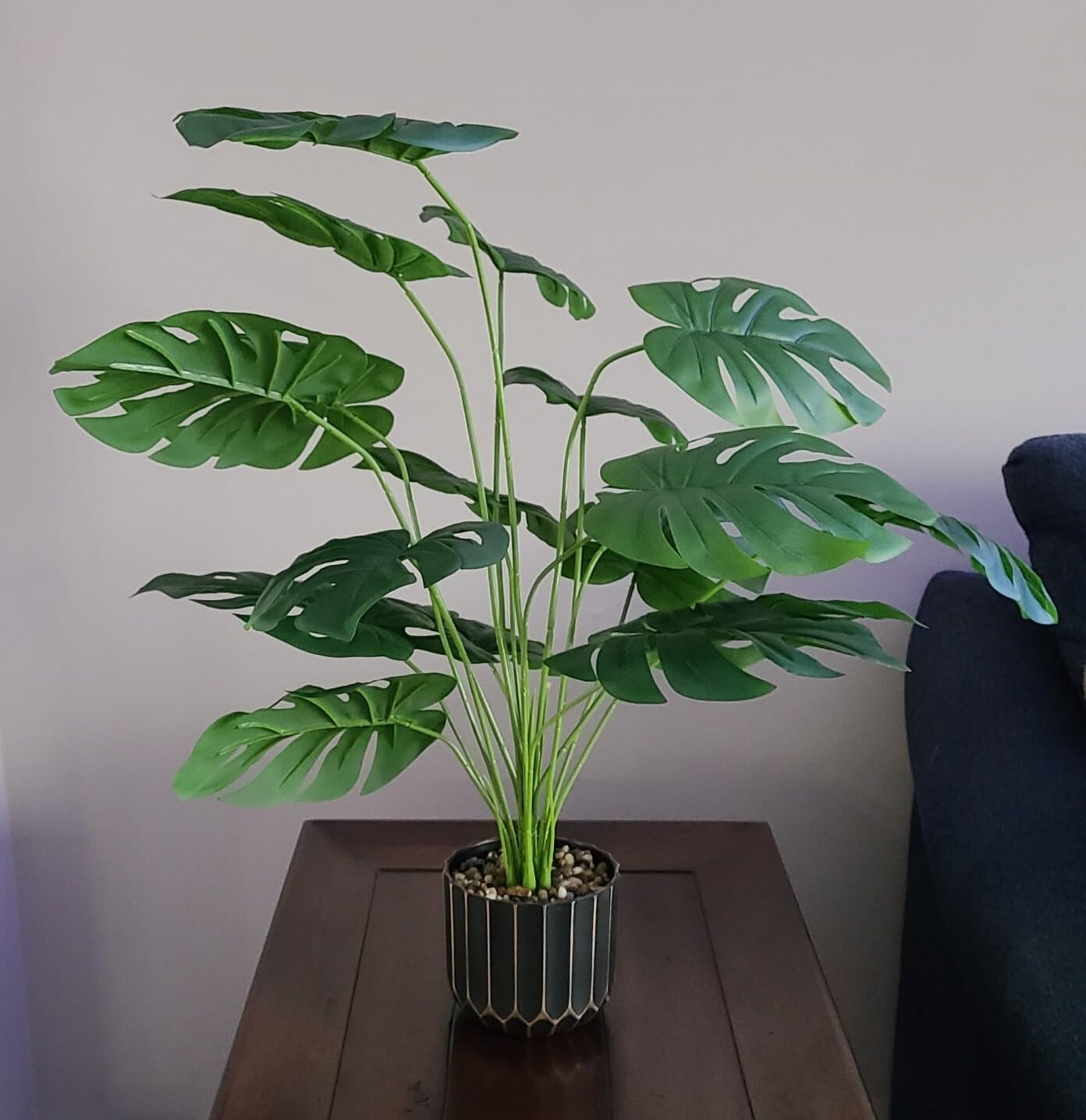 Fake Plants Tall 28” Artificial Monstera Faux Plant Indoor for Living Room Home