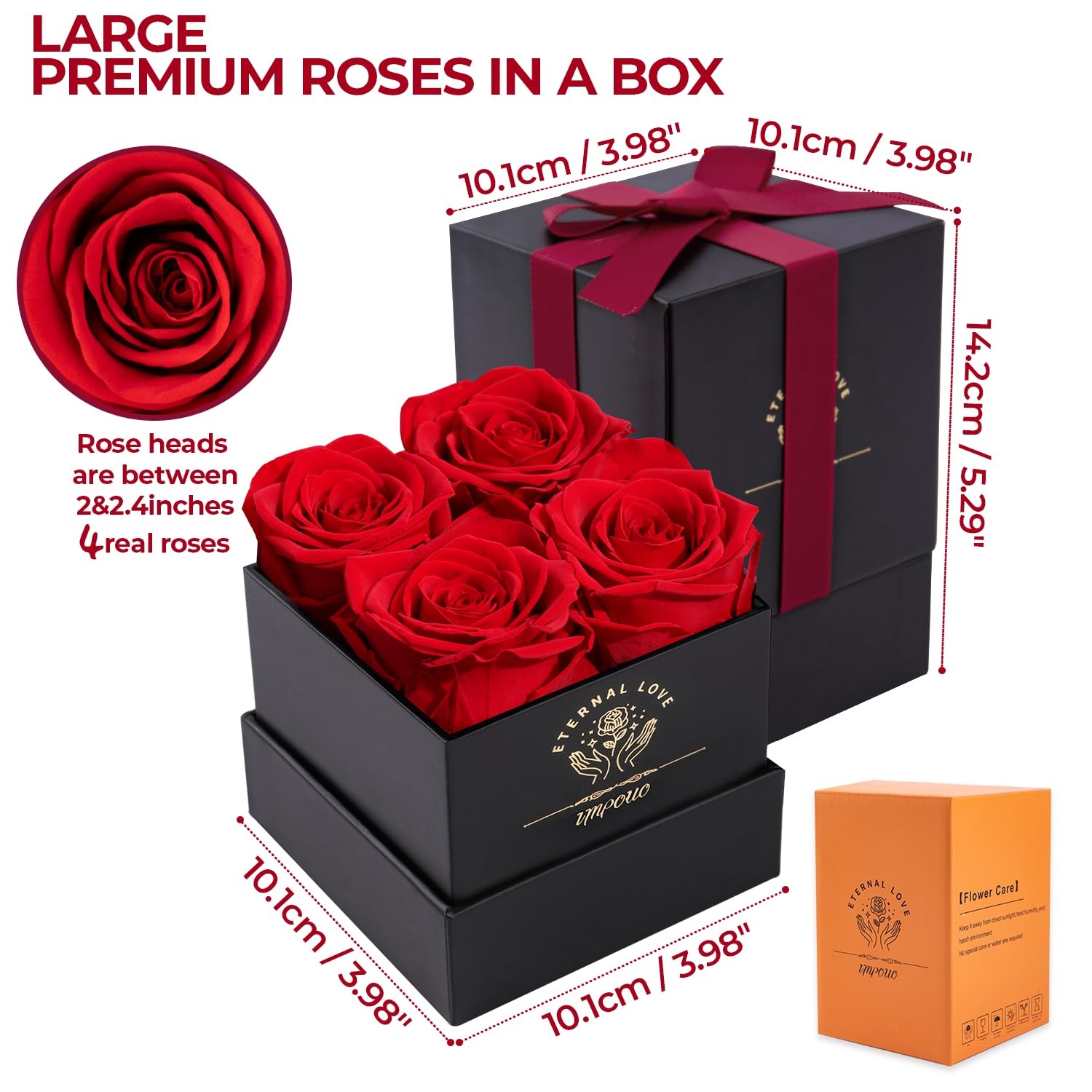 Best Impouo Preserved Rose Mothers Day Roses in a Box, Forever Gift for Mom
