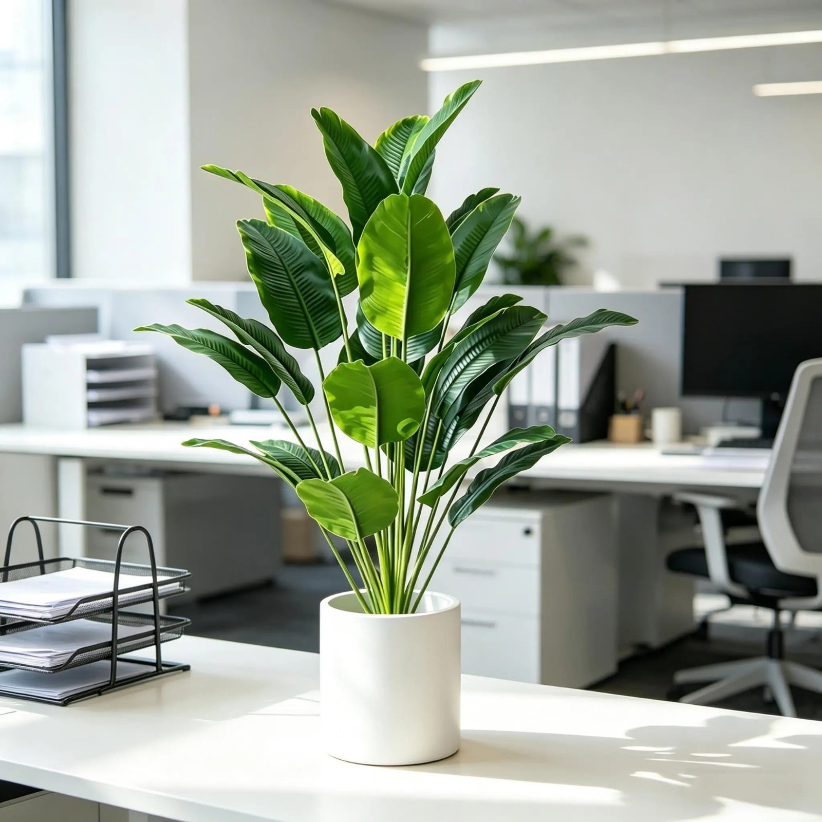 1pc Artificial Plants Large Tropical Palm Tree Fake Banana Plants Leaves Real