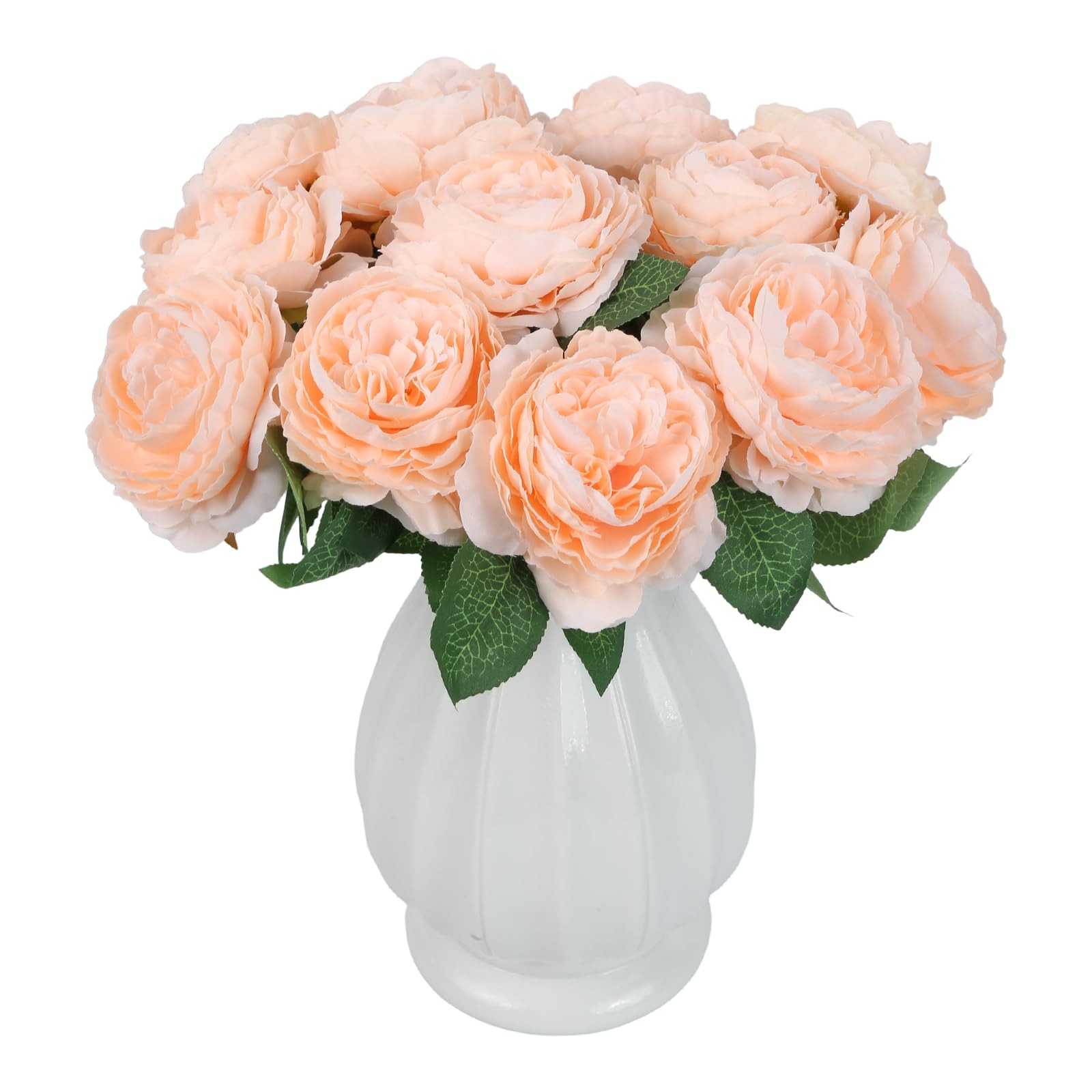 12 PCS Champagne Peonies Artificial Flowers 11 in Silk Peonies Artificial Peo…