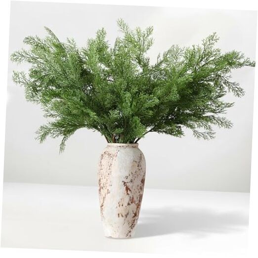 Pack Christmas Artificial Pine Branches 39 Inch Real Touch Faux 4 Cedar