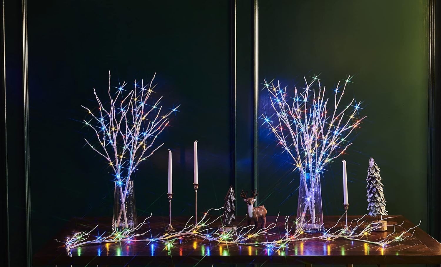 Waterproof 30-inch Lighted Birch Branches – 8 Functions for -Round Elegance